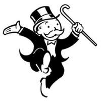 Monopoly game character Uncle Pennybags